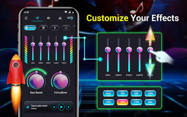 Equalizer- Bass Booster&Volume android App screenshot 2